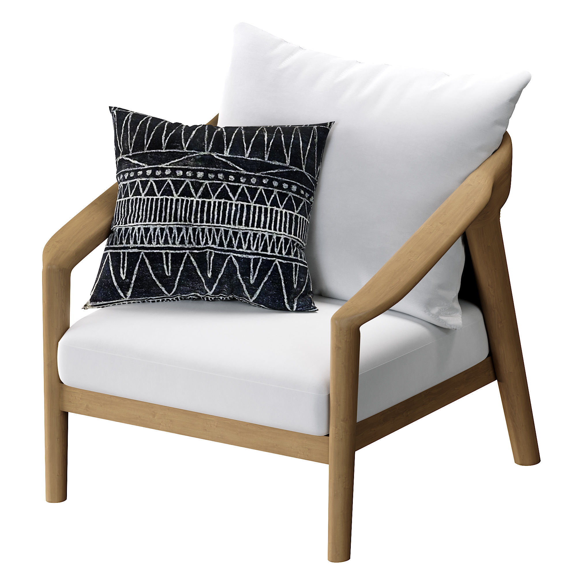 RH Malta teak armchair 3D model CGTrader