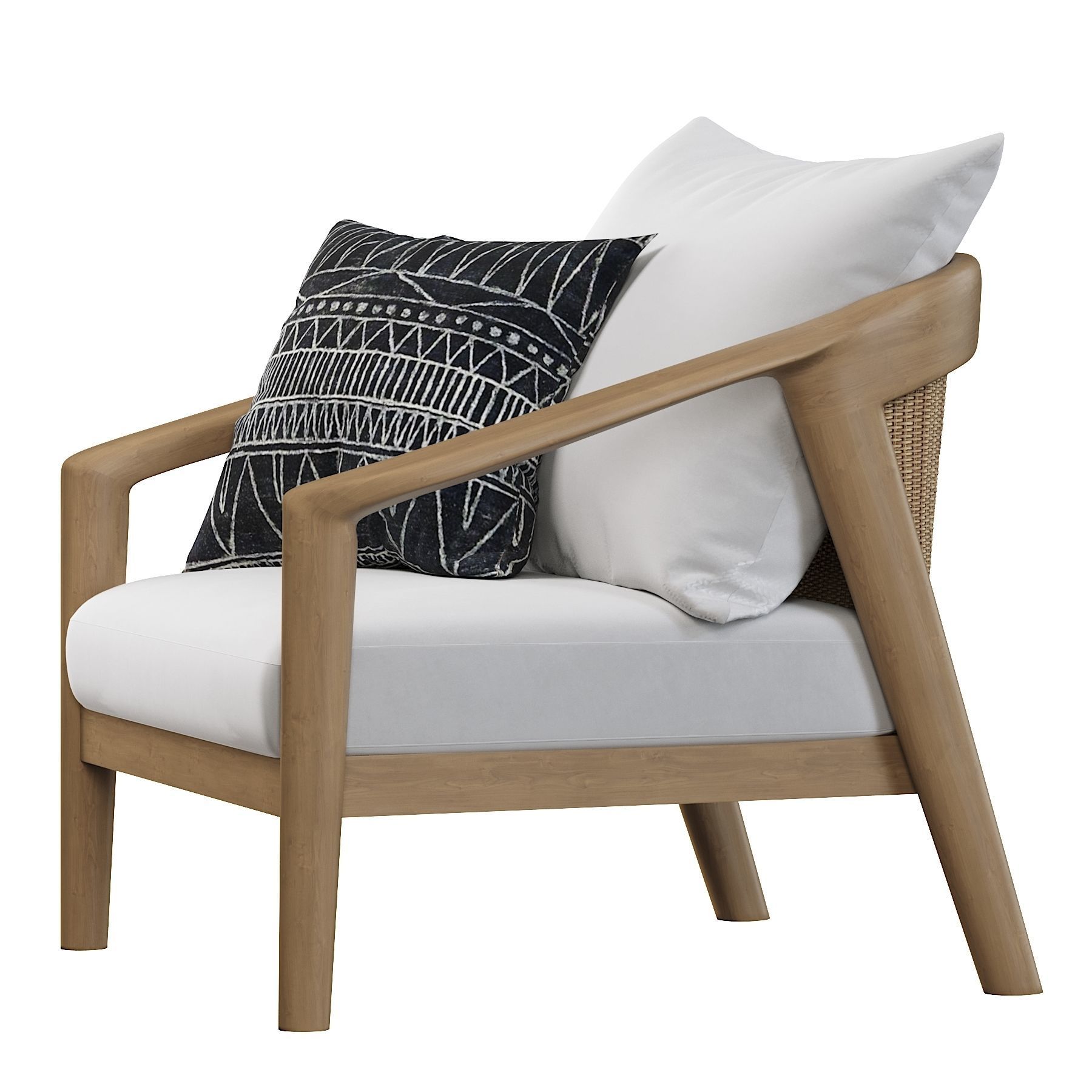 RH Malta teak armchair 3D model CGTrader