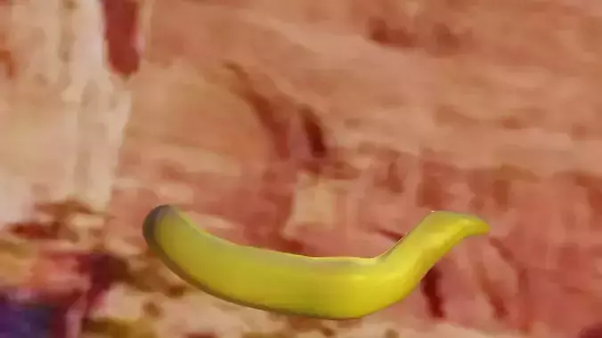 banana flying in air