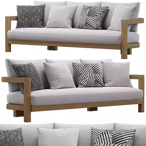 RH  Portofino Teak Sofa