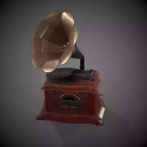 Gramofon Daklin Sinatra PBR low-poly game ready Low-poly 3D model