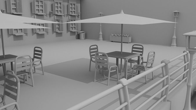 Village Town 3D model 6