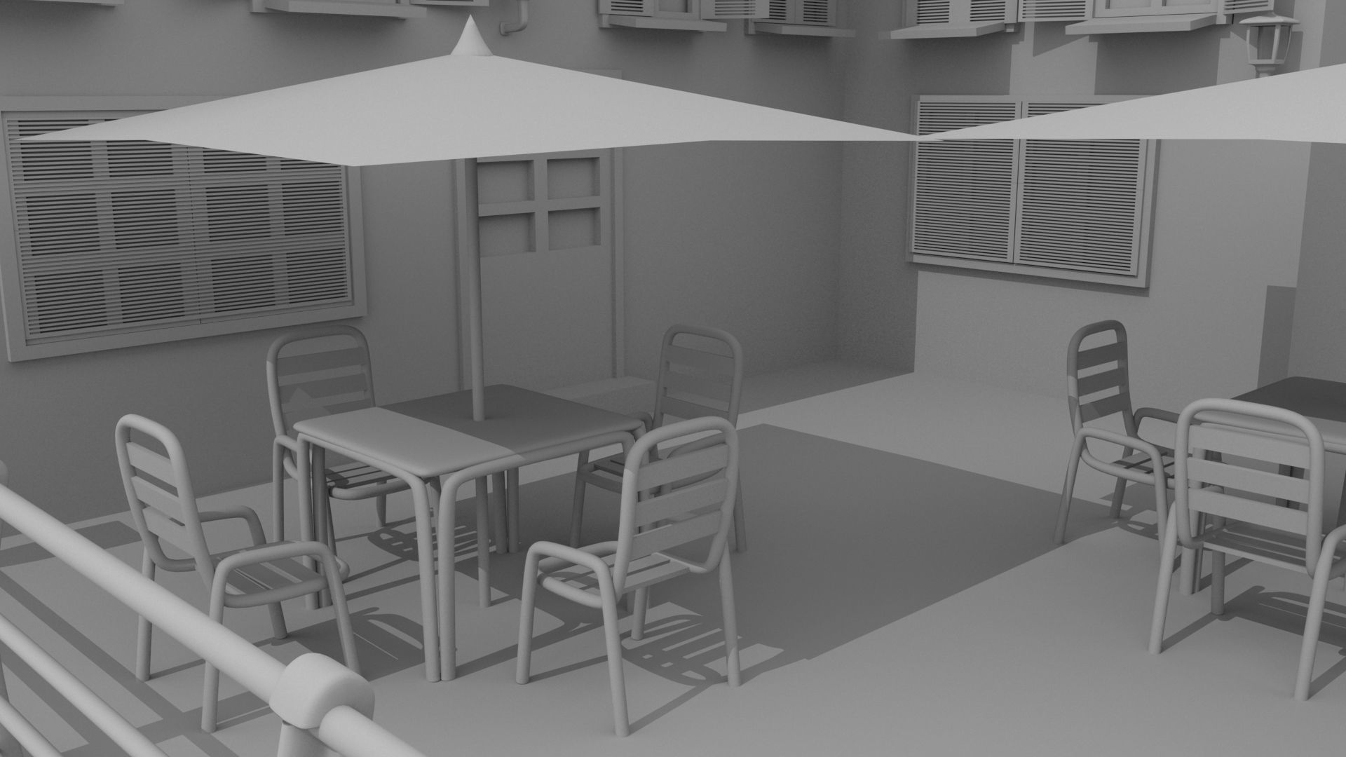 Village Town 3D model_4
