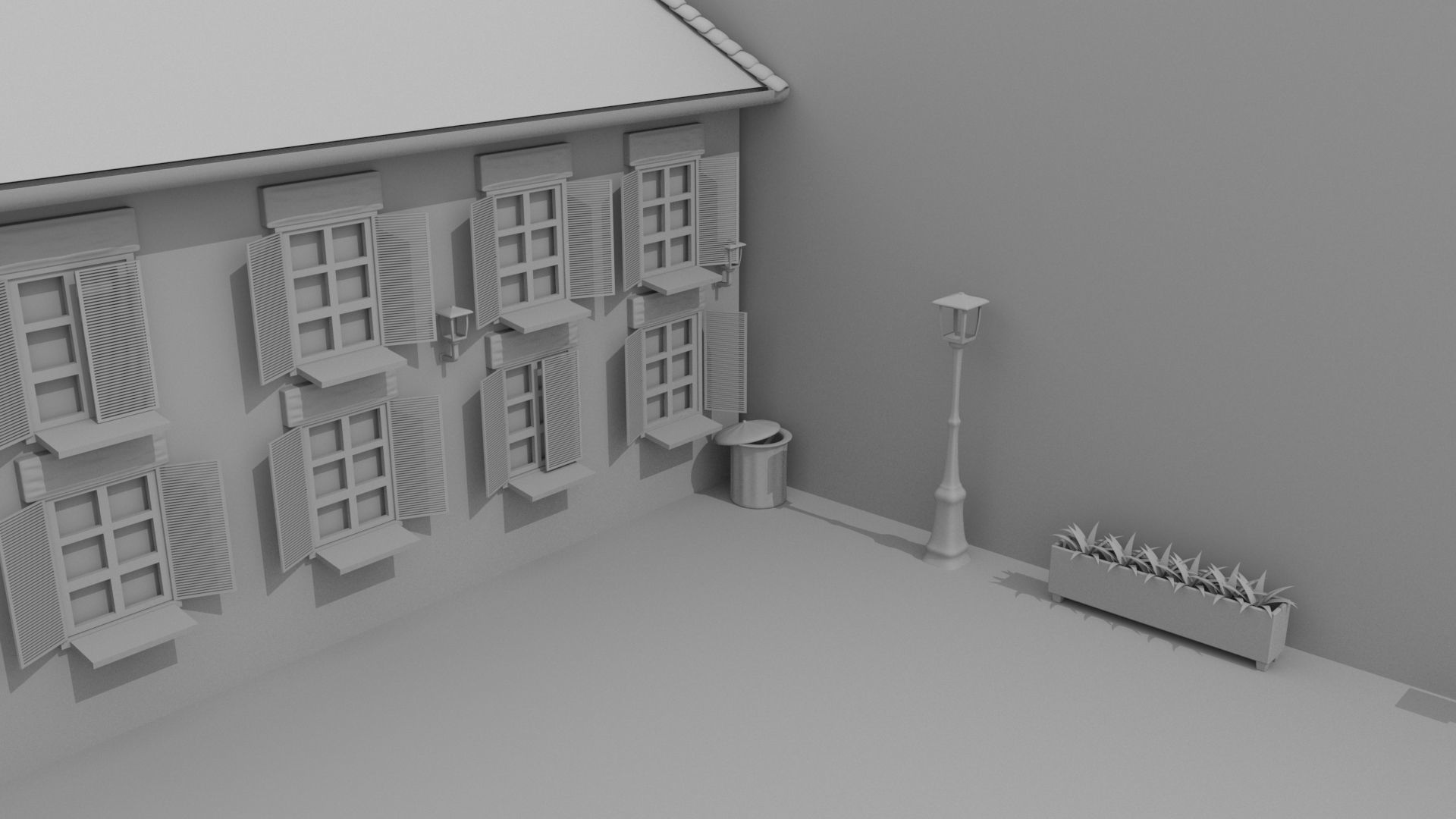 Village Town 3D model_7