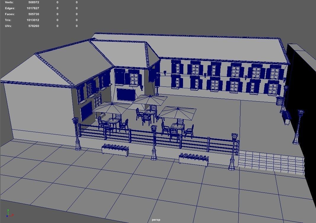 Village Town 3D model_8