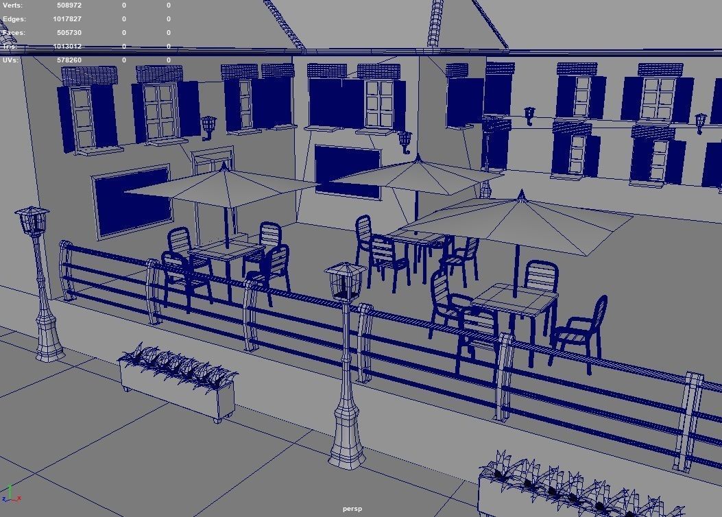 Village Town 3D model_9