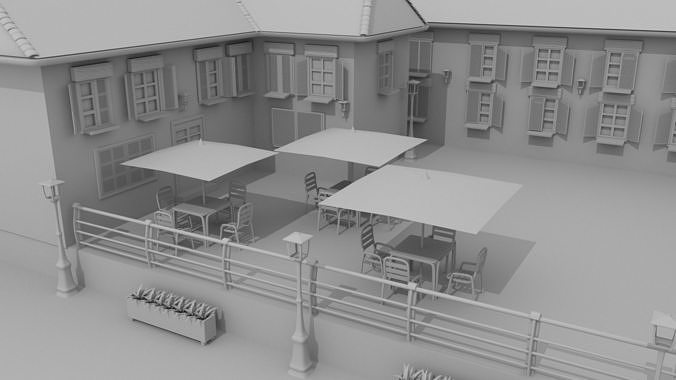 Village Town 3D model 3