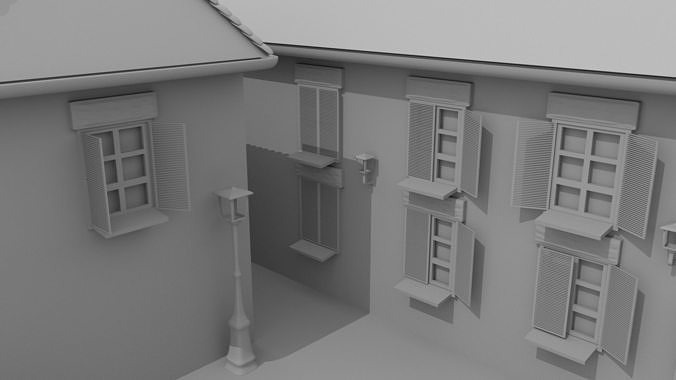 Village Town 3D model 2