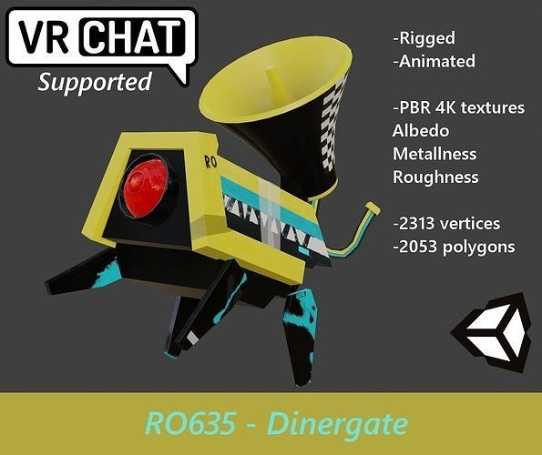 RO635 Dinergate  Low-poly 3D model