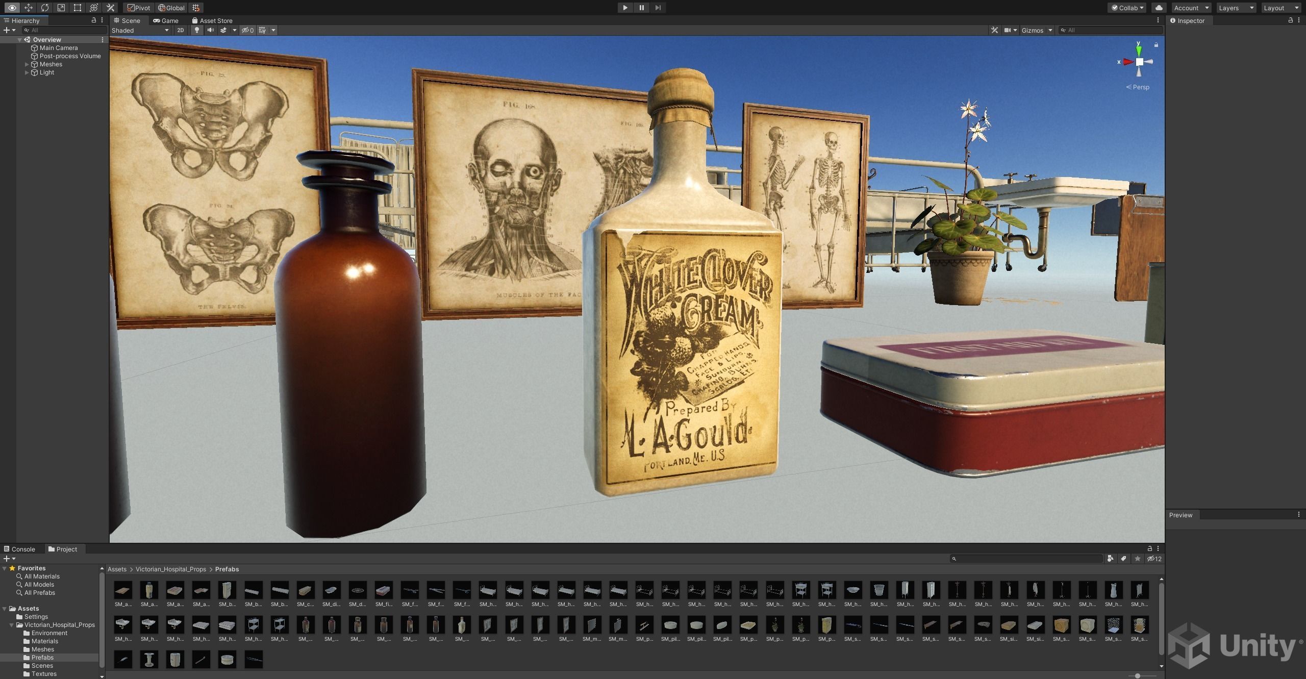 Victorian Hospital Props Pack Low-poly 3D model_27