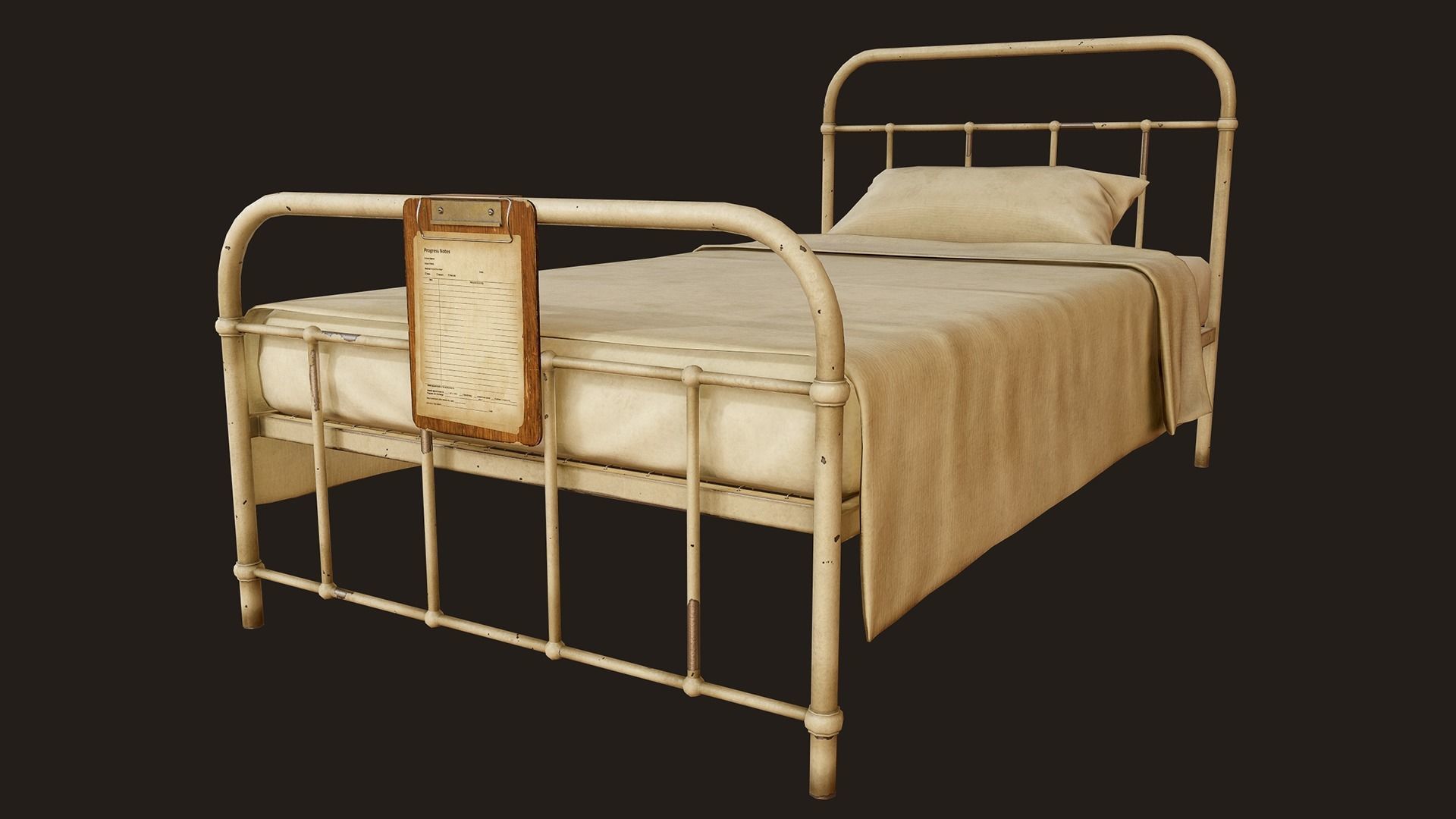 Victorian Hospital Props Pack Low-poly 3D model_6