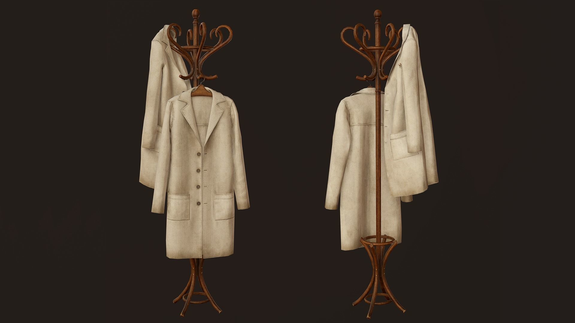 Victorian Hospital Props Pack Low-poly 3D model_10