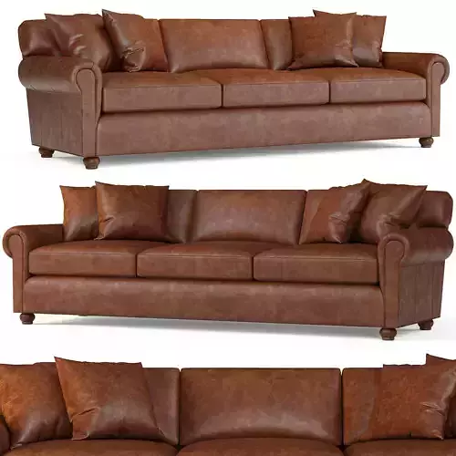 Rh  Original Lancaster Leather Sofa