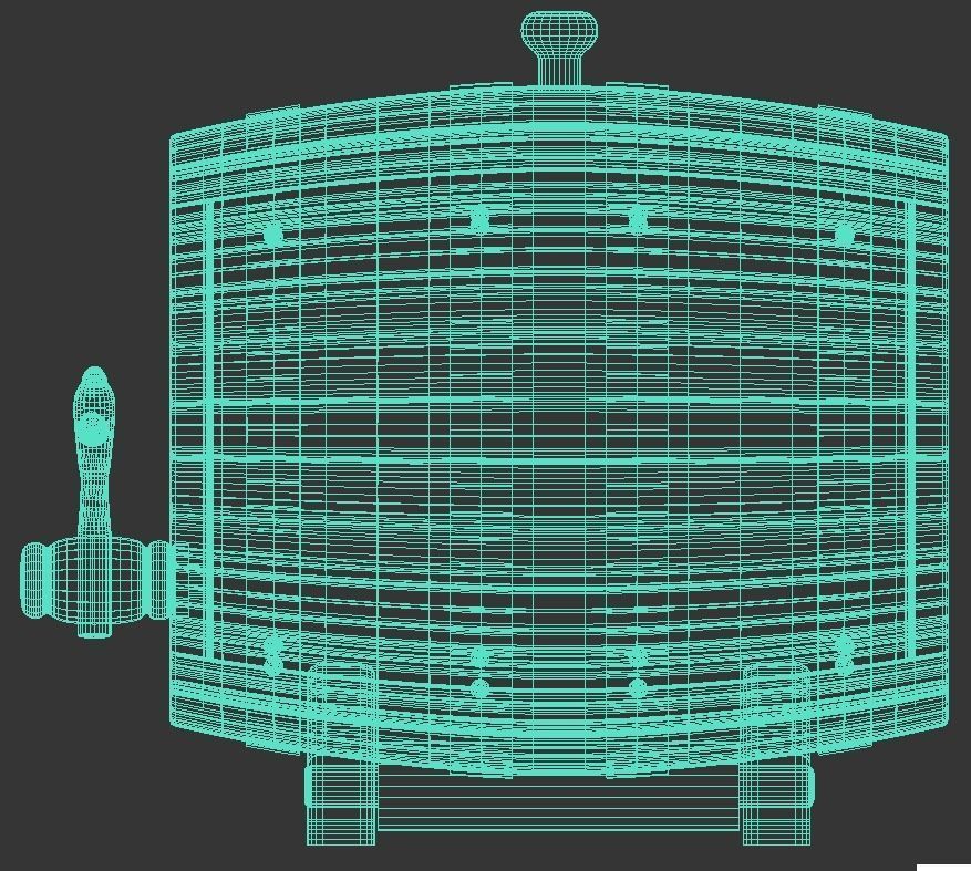 New wine barrel Free 3D model_5