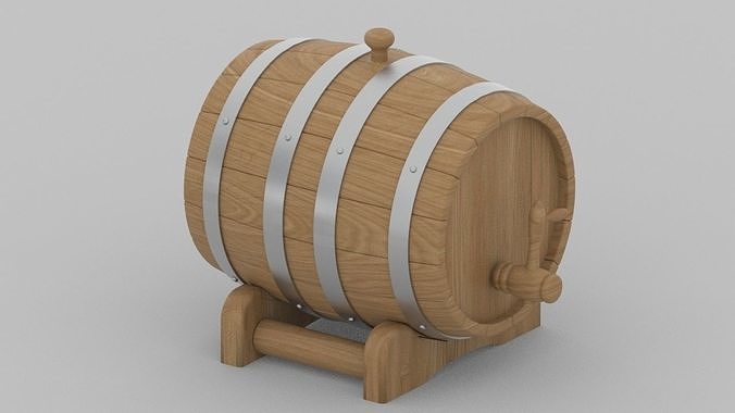 New wine barrel Free 3D model