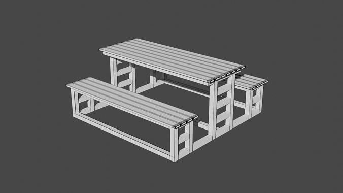 picnic table  3D model