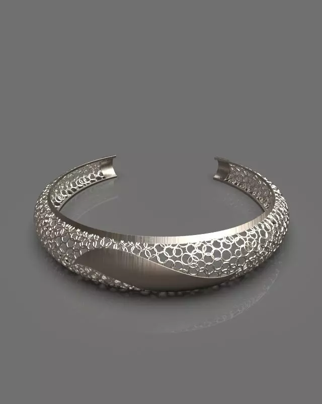 Cuff bracelet 3D print model