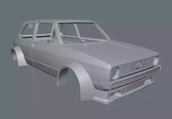 VW Golf Body for Turbo Racing 1 76 scale RC cars  3D print model
