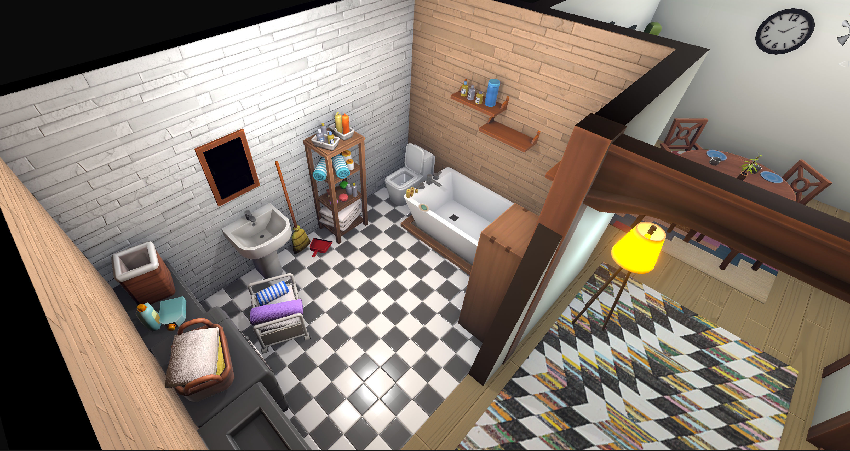 Stylized Interiors Megapack Low-poly 3D model_6
