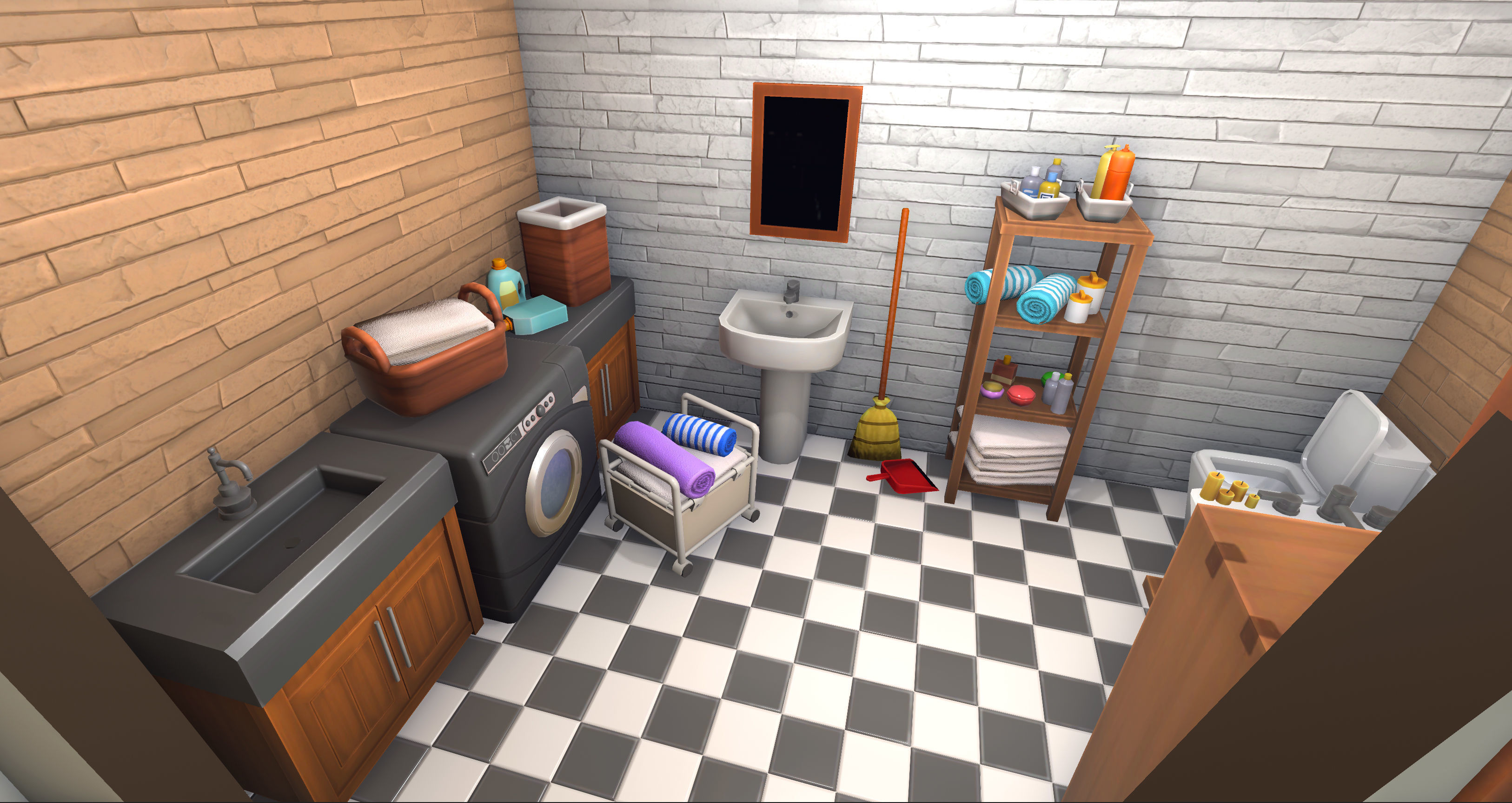 Stylized Interiors Megapack Low-poly 3D model_12