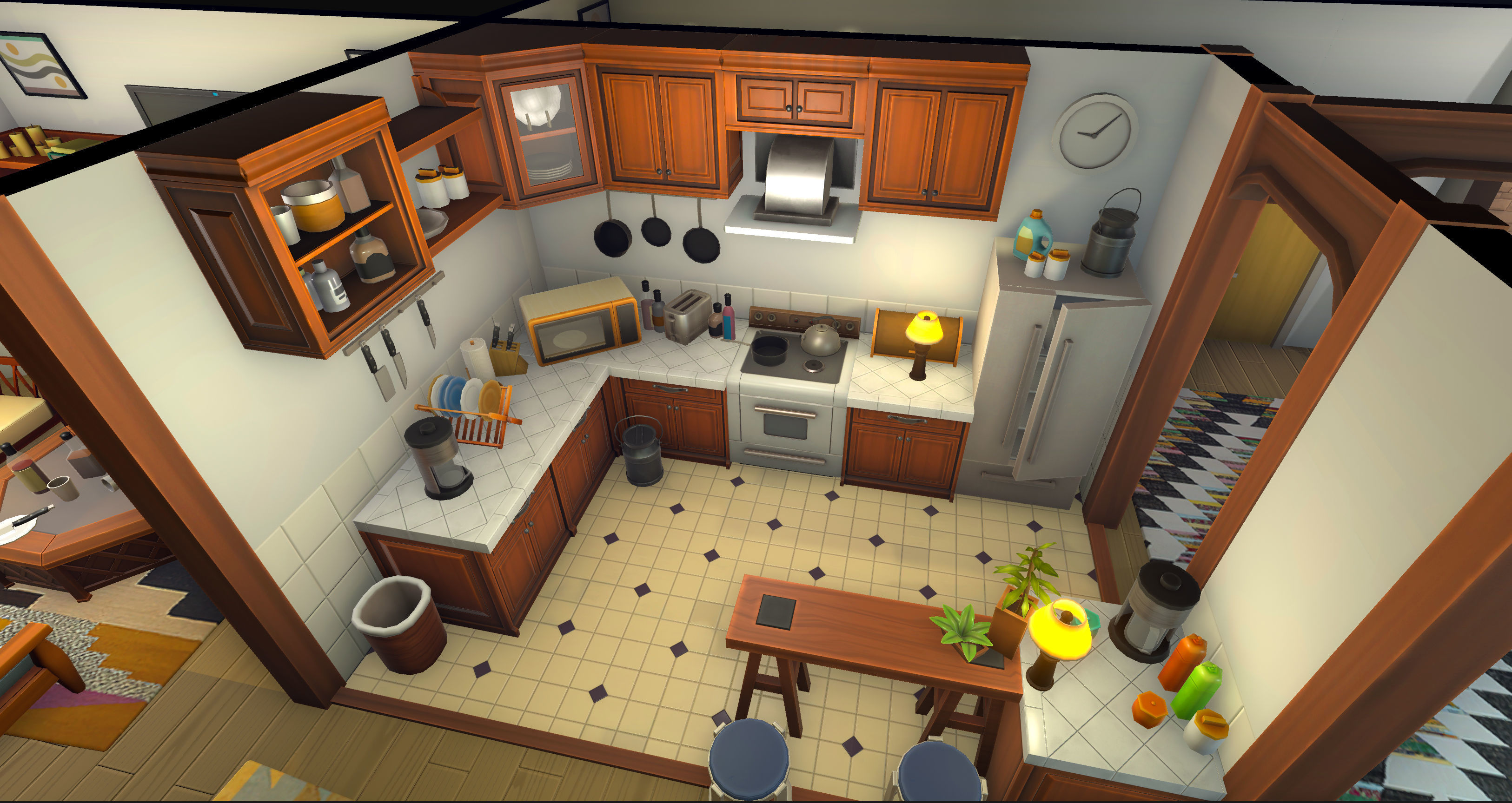 Stylized Interiors Megapack Low-poly 3D model_4