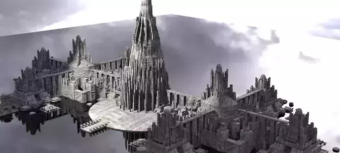 Babylon Tower Sci-Fi version collection 1 3D model