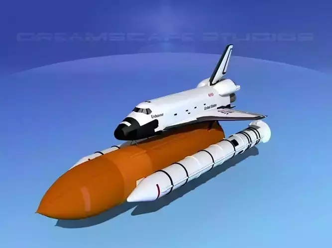 Space Shuttle Endeavour Launch LP 1-4 3D model
