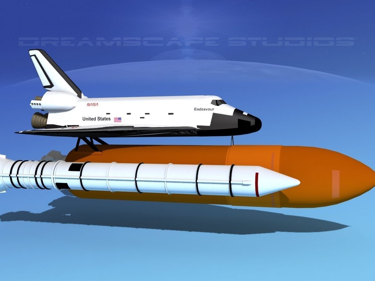 Space Shuttle Endeavour Launch LP 1-4 3D model_4