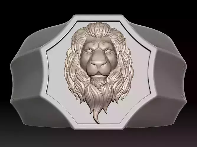 Lion Ring Sculpture jewelry gold
