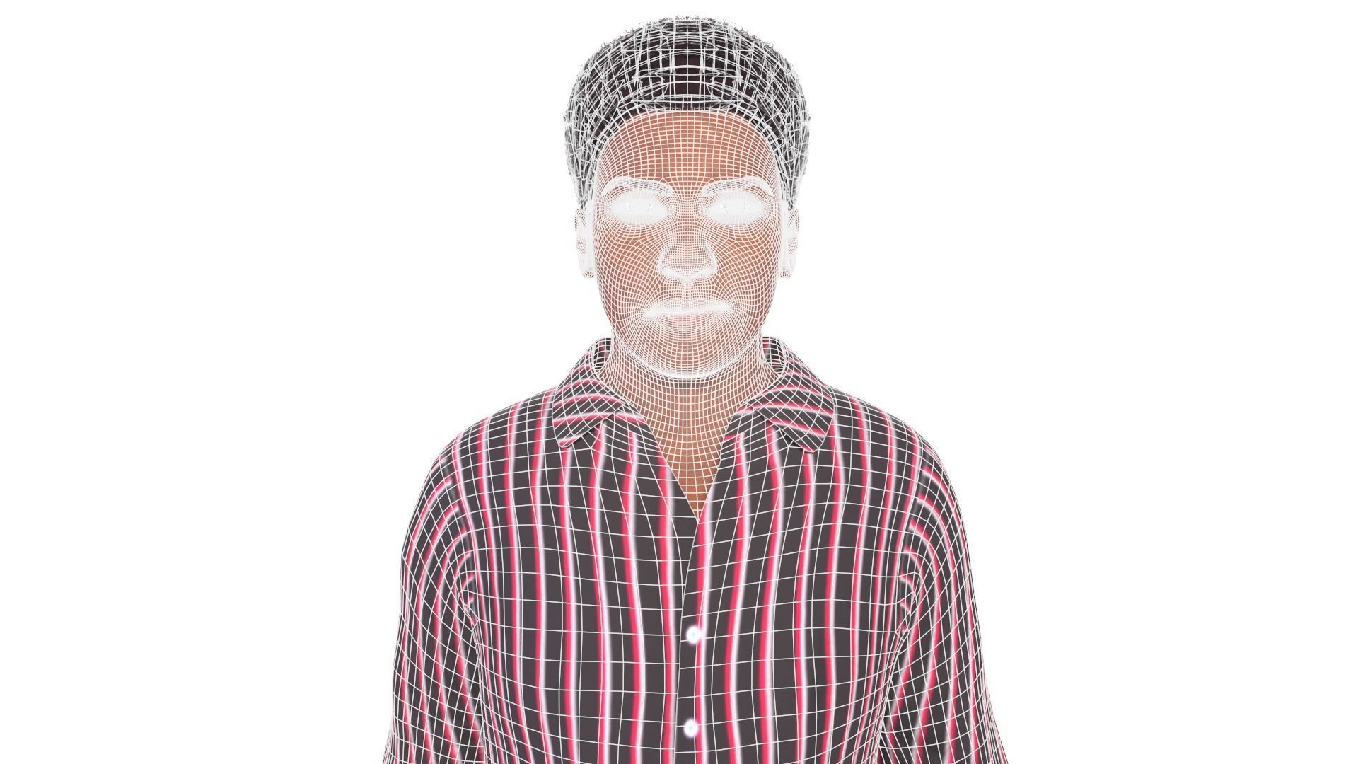 Afro Man Game Ready 3D model_18