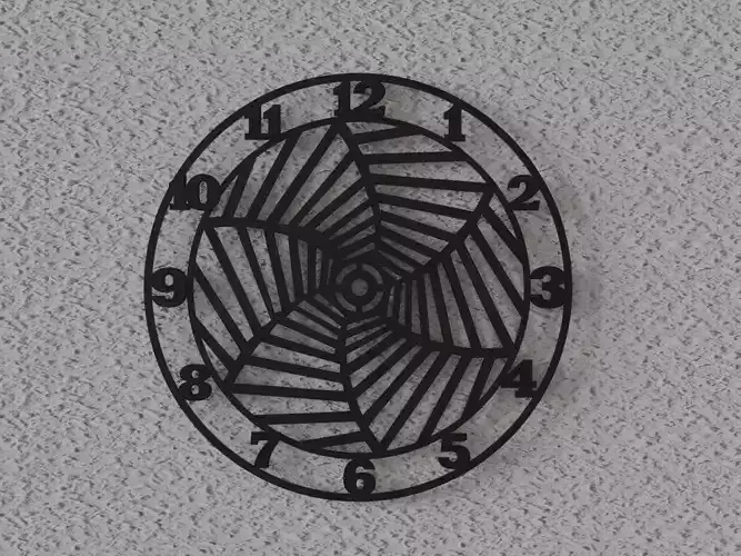 shape 5 wall clock 3D print model