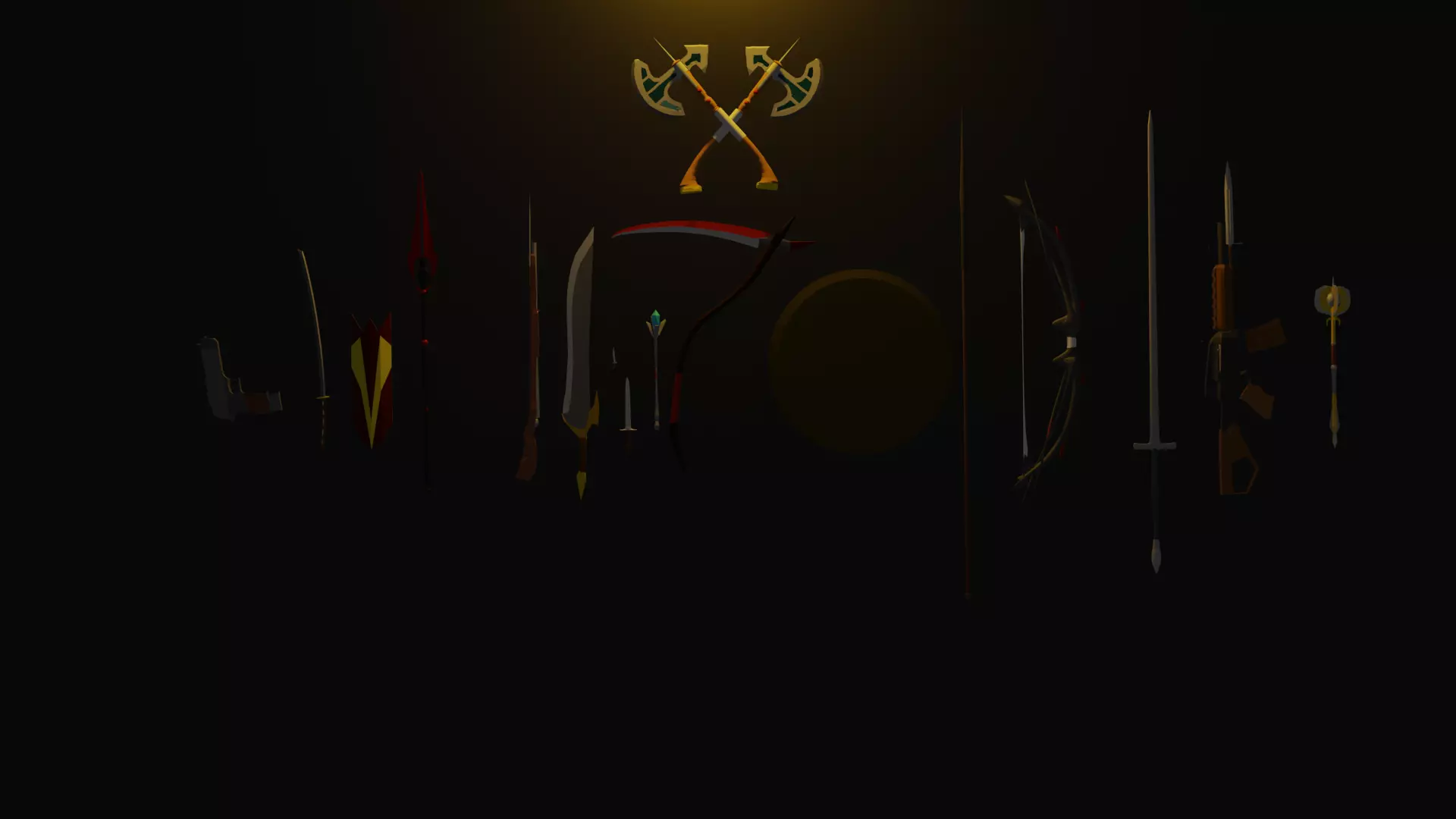 Low poly weapons pack Free low-poly 3D model
