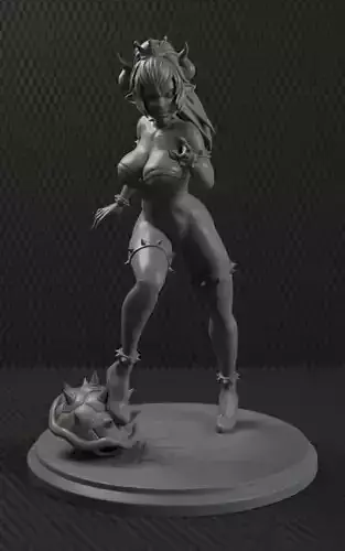 Bowsette female figure 3D print model