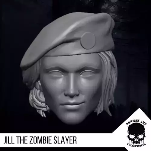 Jill The Zombie Slayer Head for 6 inch action figures