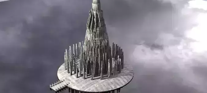 Sci Fi ancient tower models