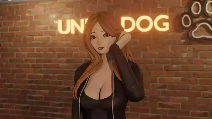 Stylized Female Character Rigged