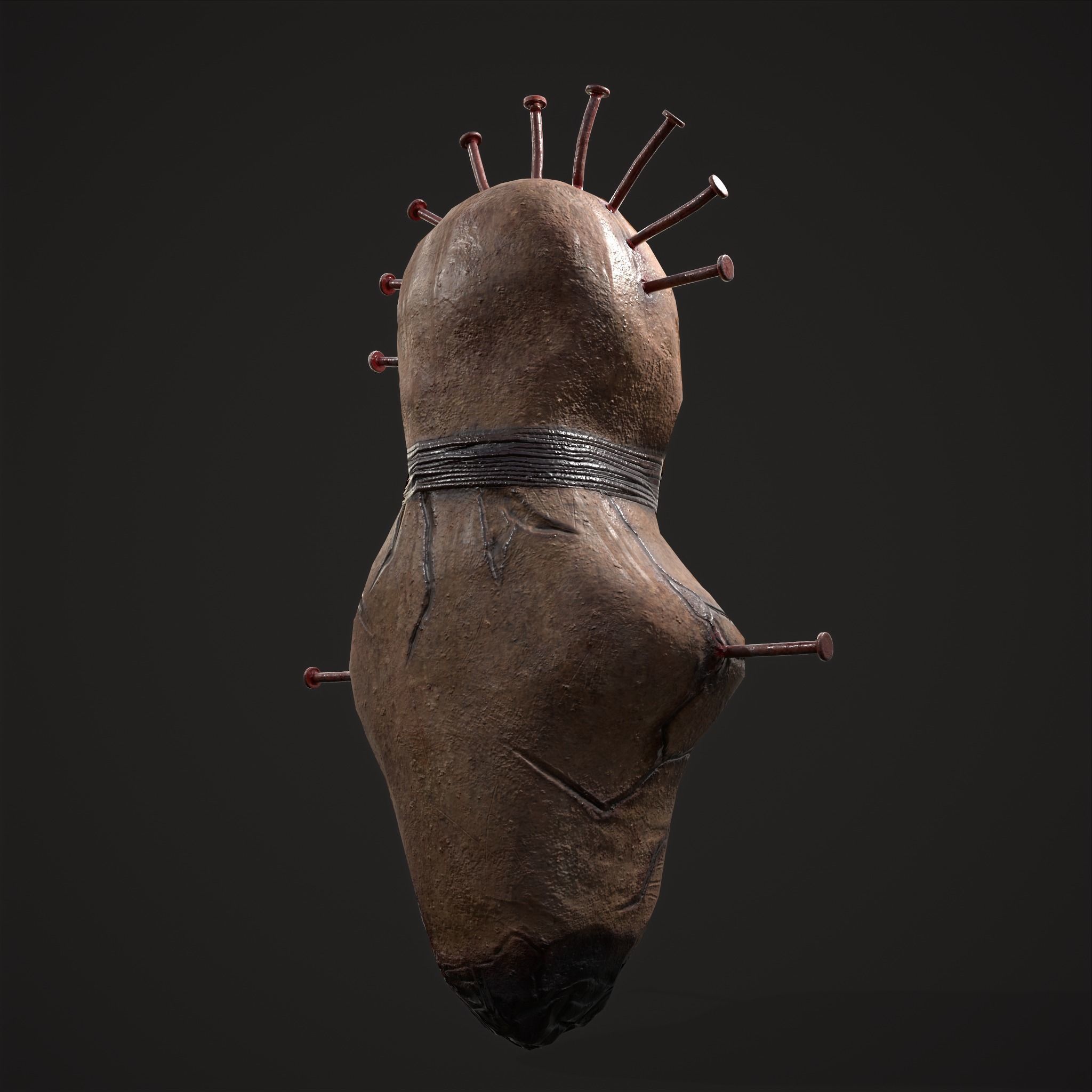 Creepy Doll Low-poly 3D model_7