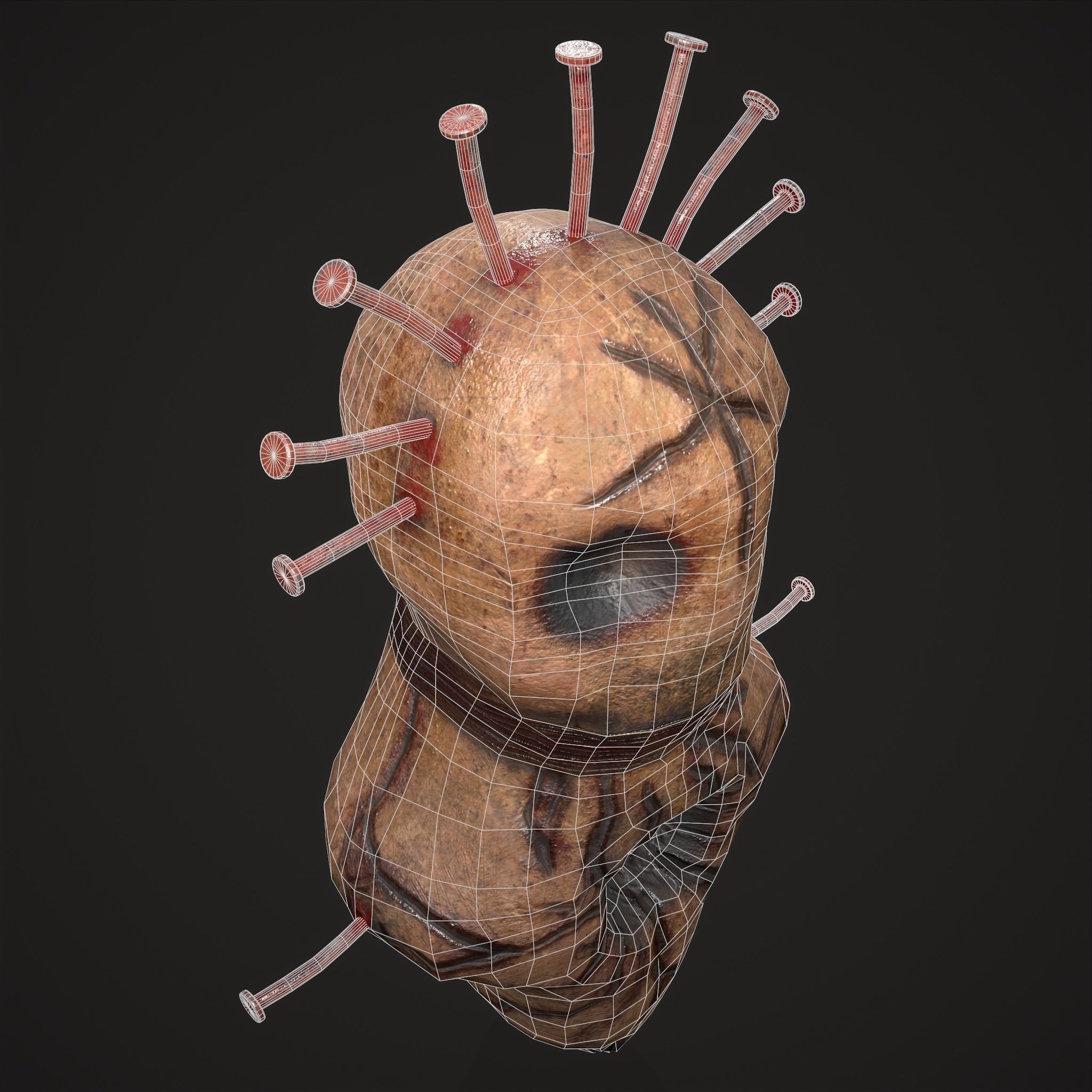 Creepy Doll Low-poly 3D model_10