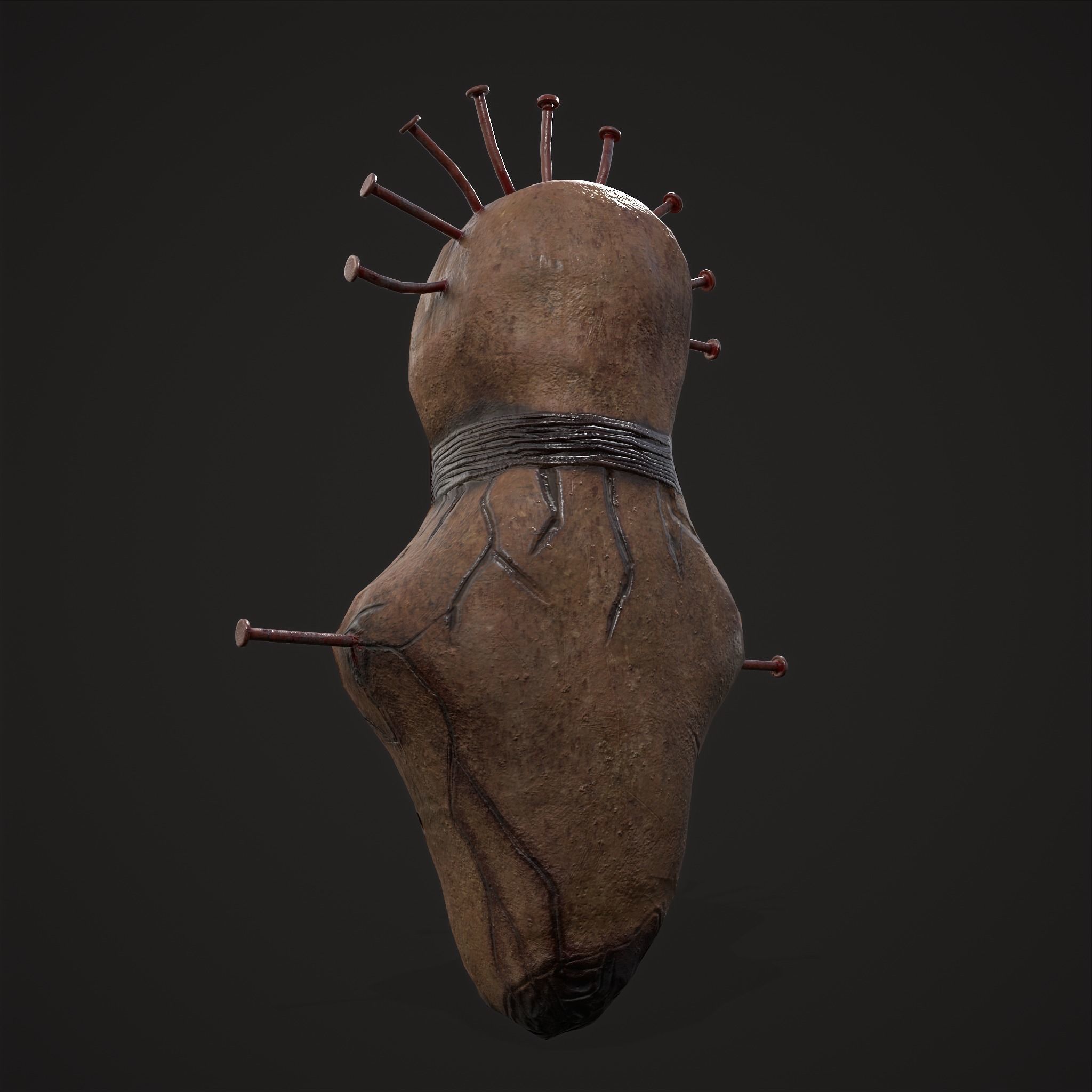 Creepy Doll Low-poly 3D model_5