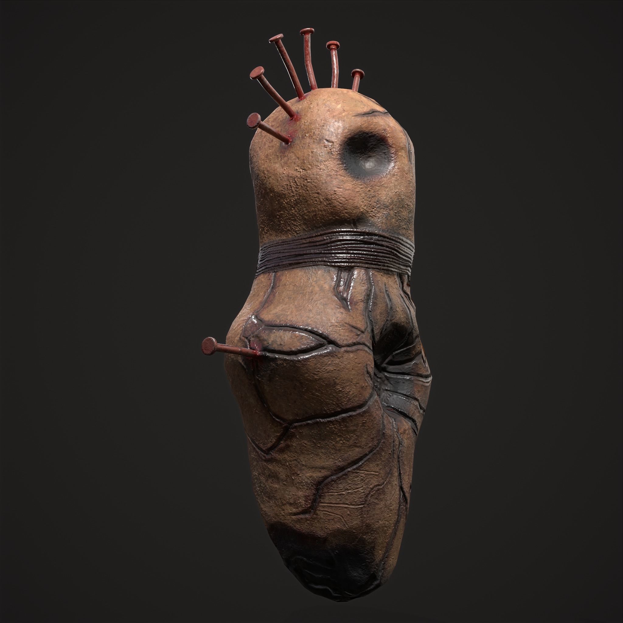 Creepy Doll Low-poly 3D model_17