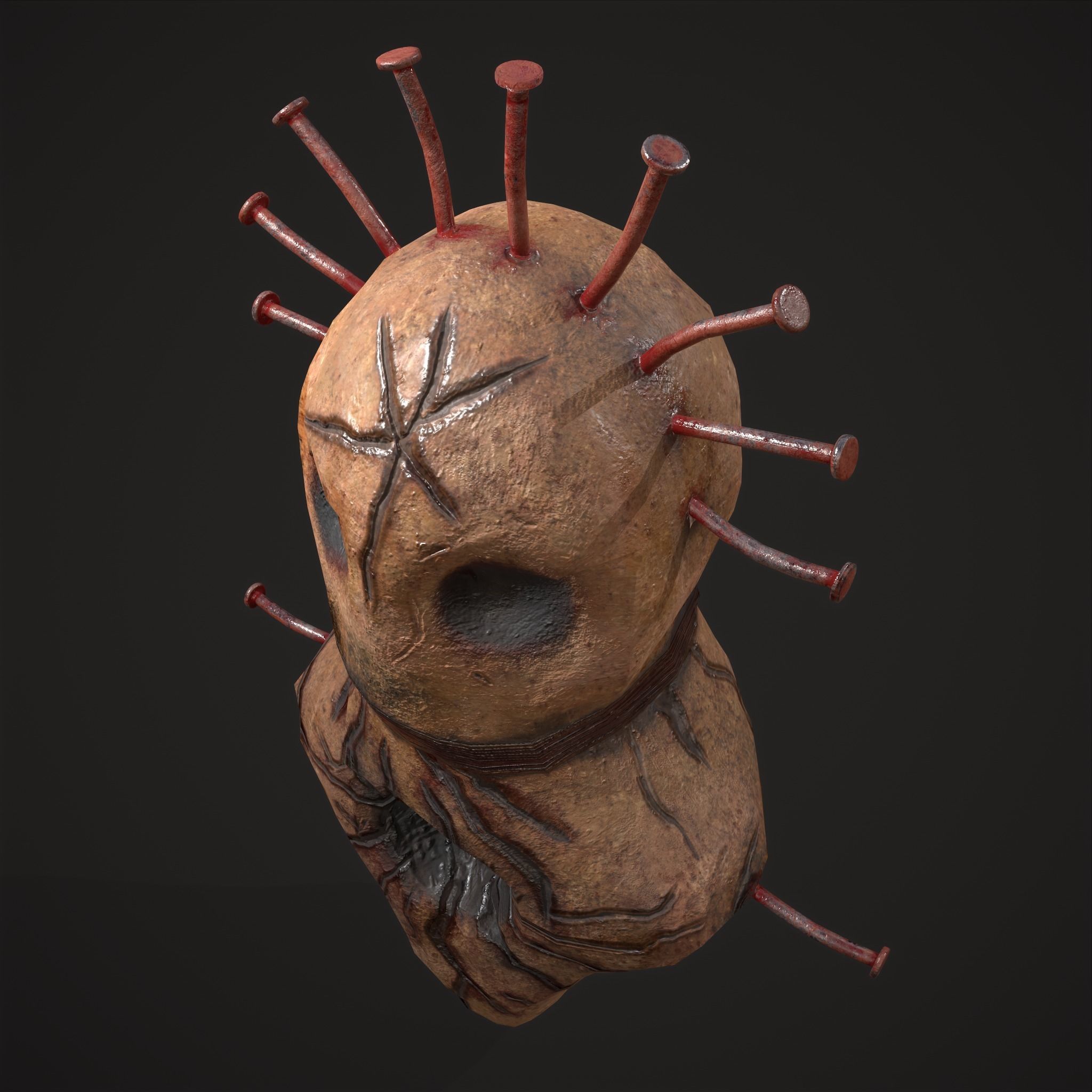 Creepy Doll Low-poly 3D model_11