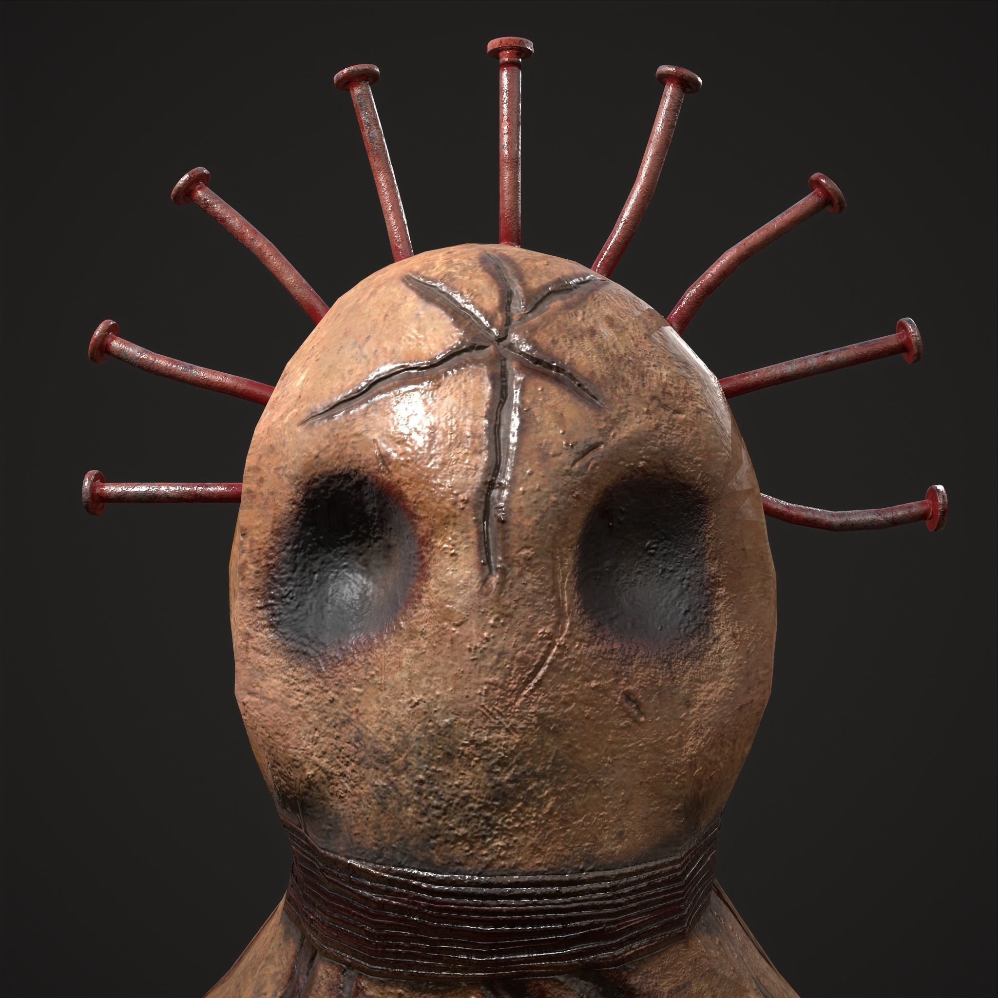 Creepy Doll Low-poly 3D model_25