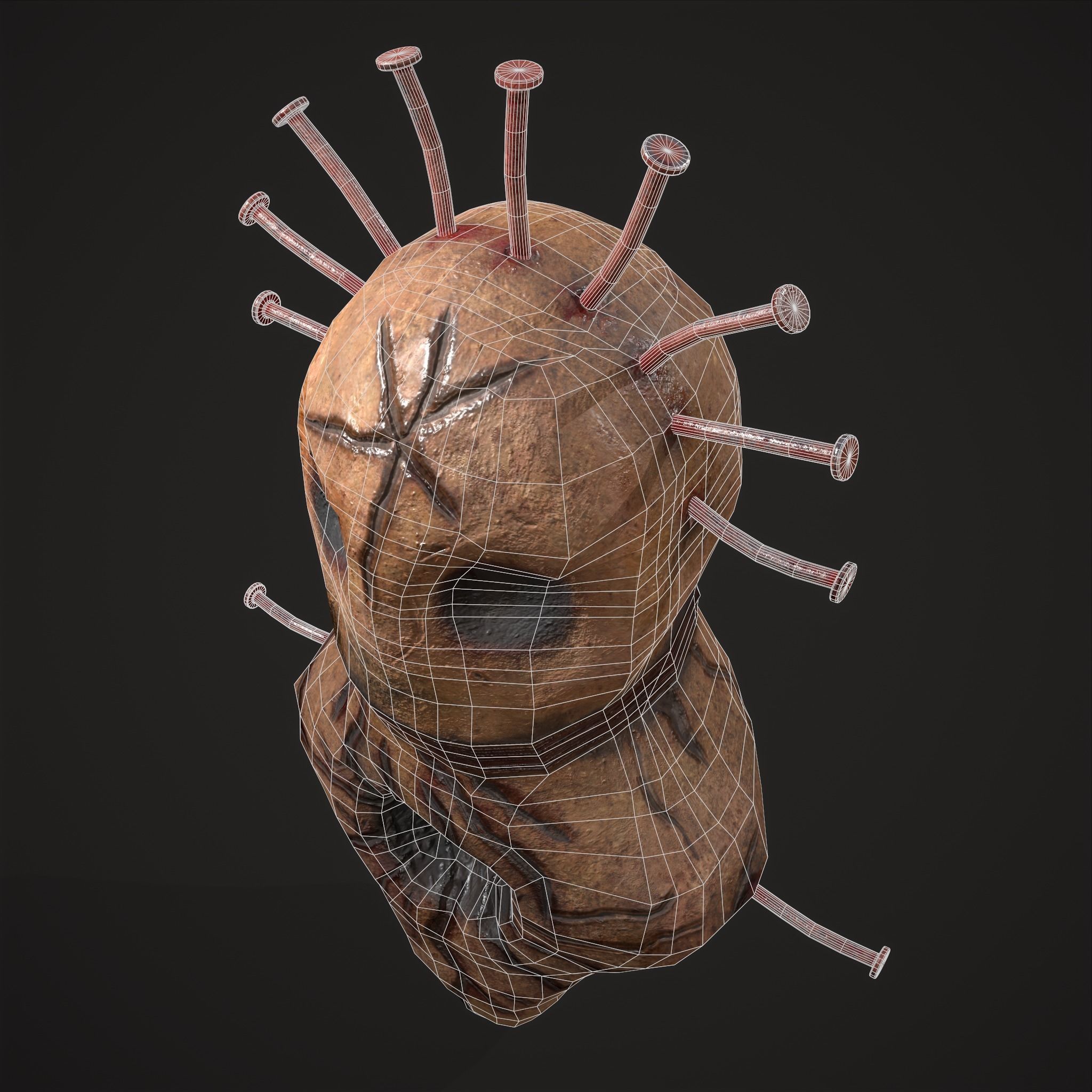 Creepy Doll Low-poly 3D model_12