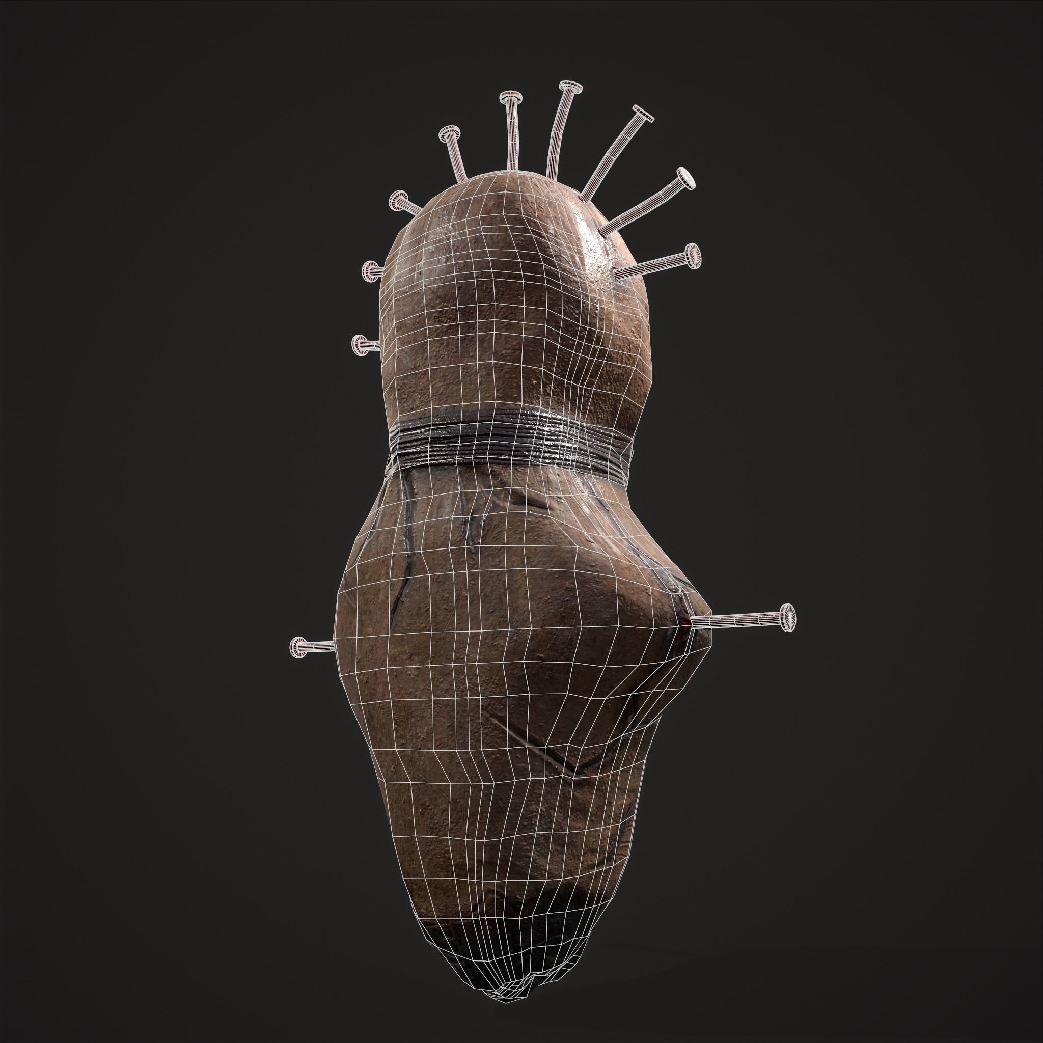 Creepy Doll Low-poly 3D model_8