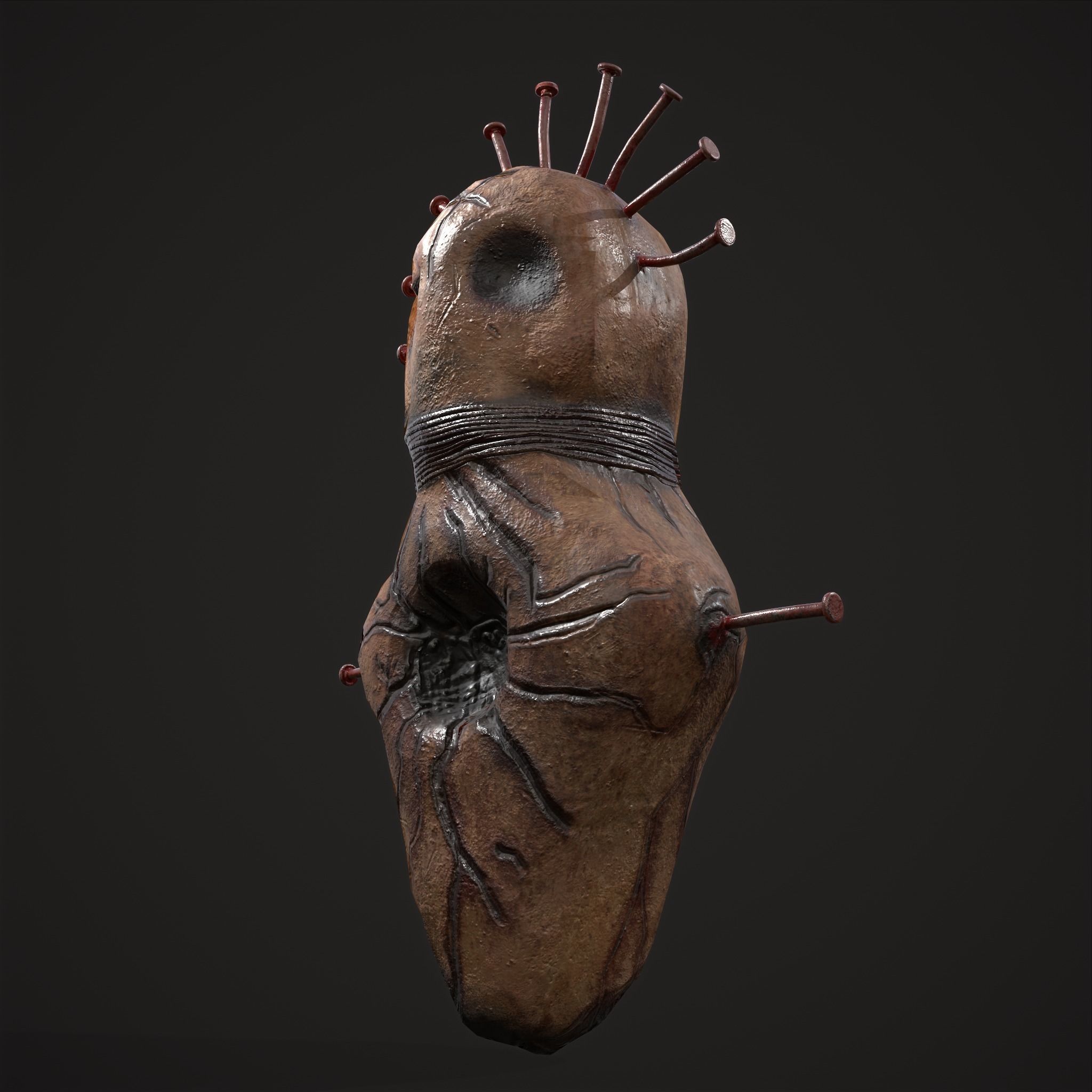 Creepy Doll Low-poly 3D model_3