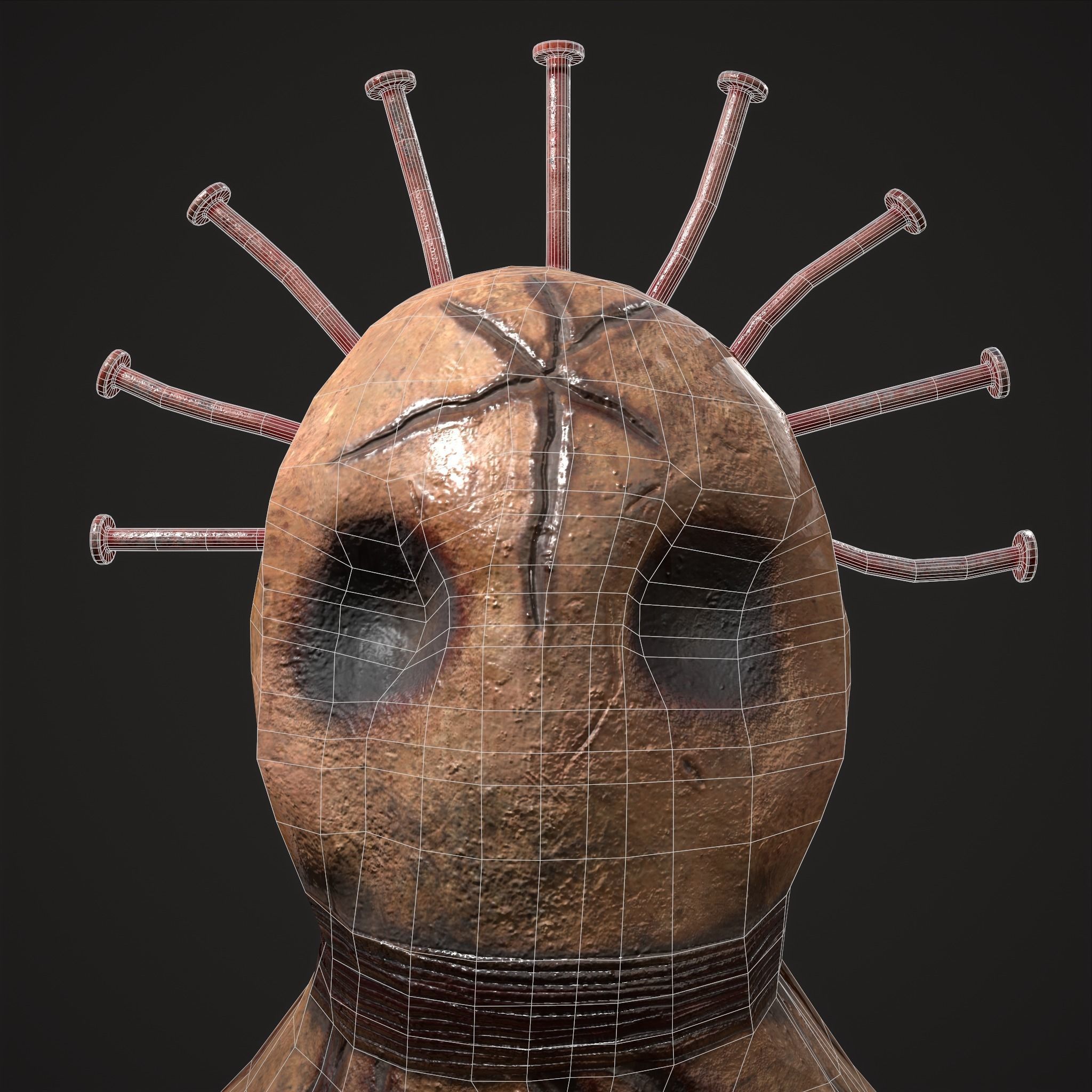 Creepy Doll Low-poly 3D model_26