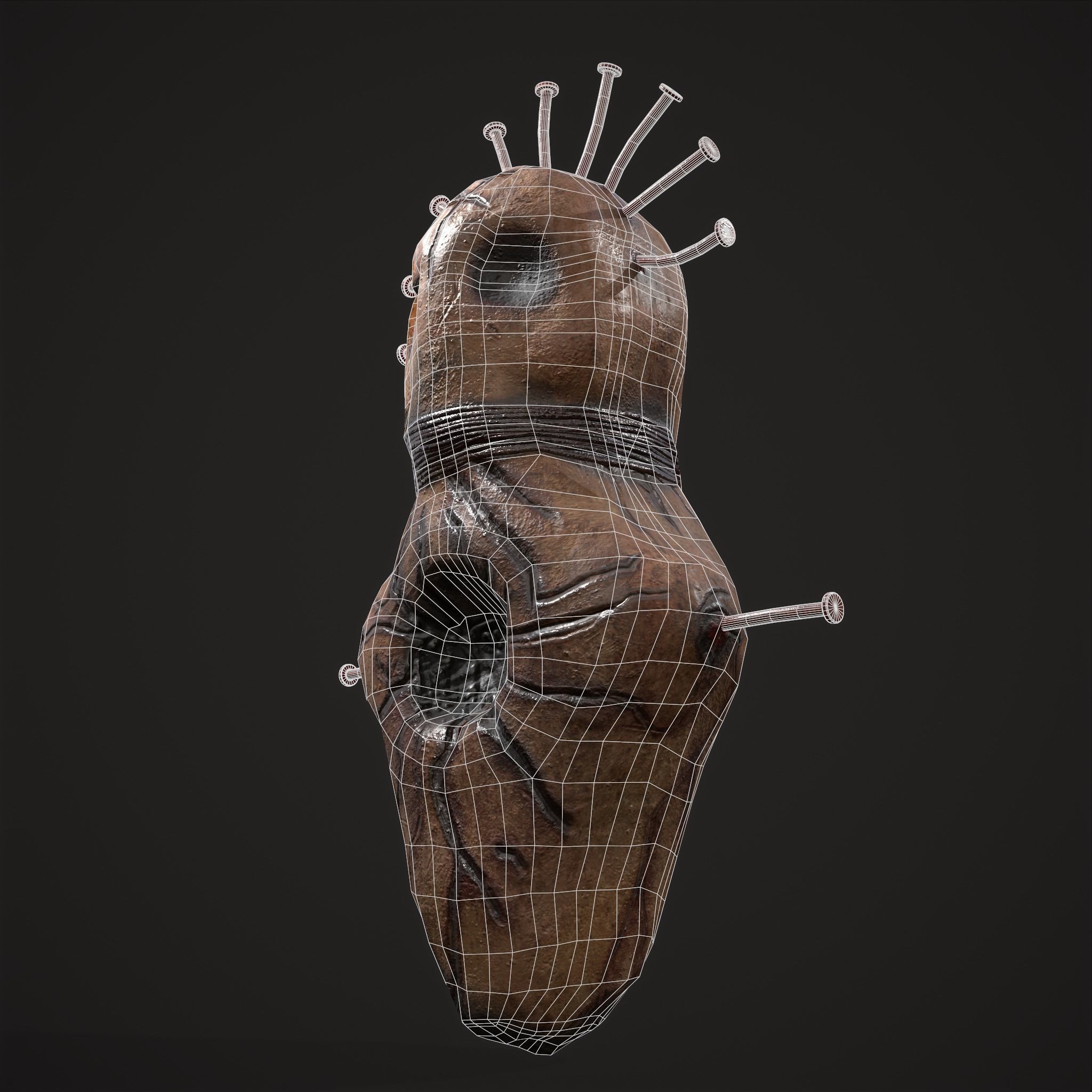 Creepy Doll Low-poly 3D model_4