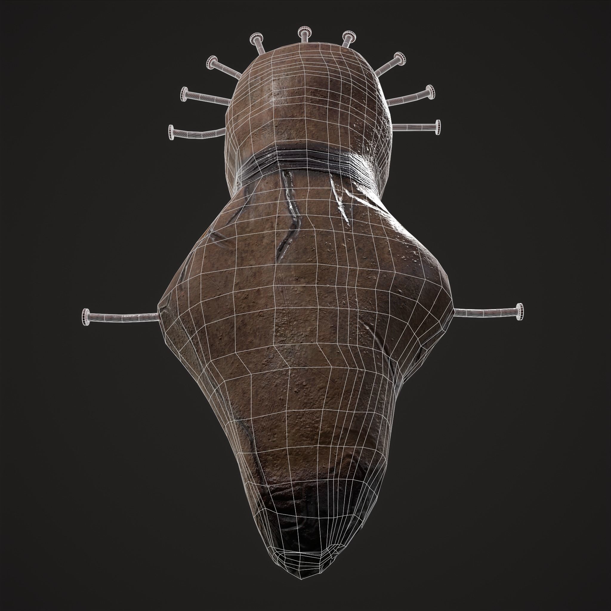 Creepy Doll Low-poly 3D model_16