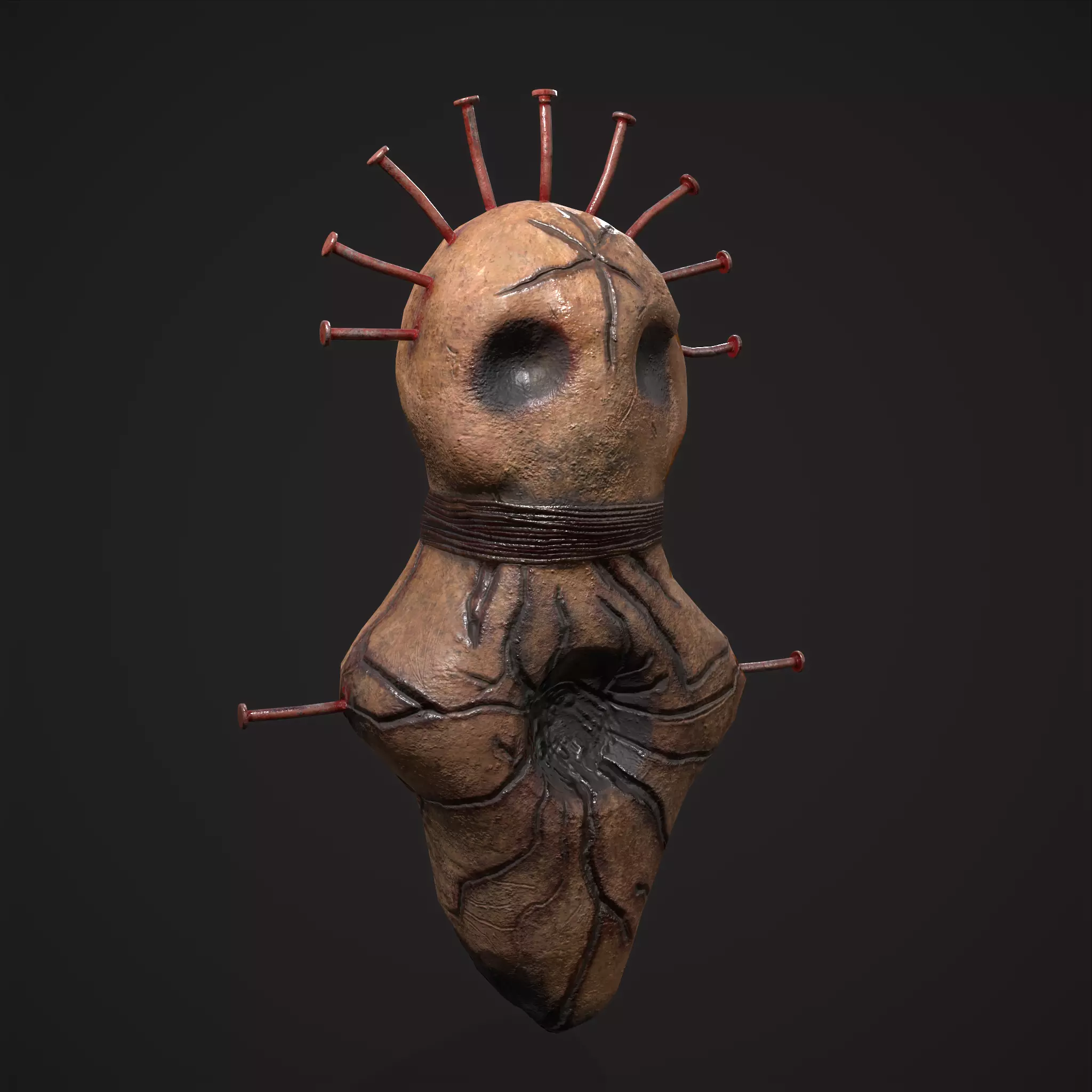 Creepy Doll Low-poly 3D model_0