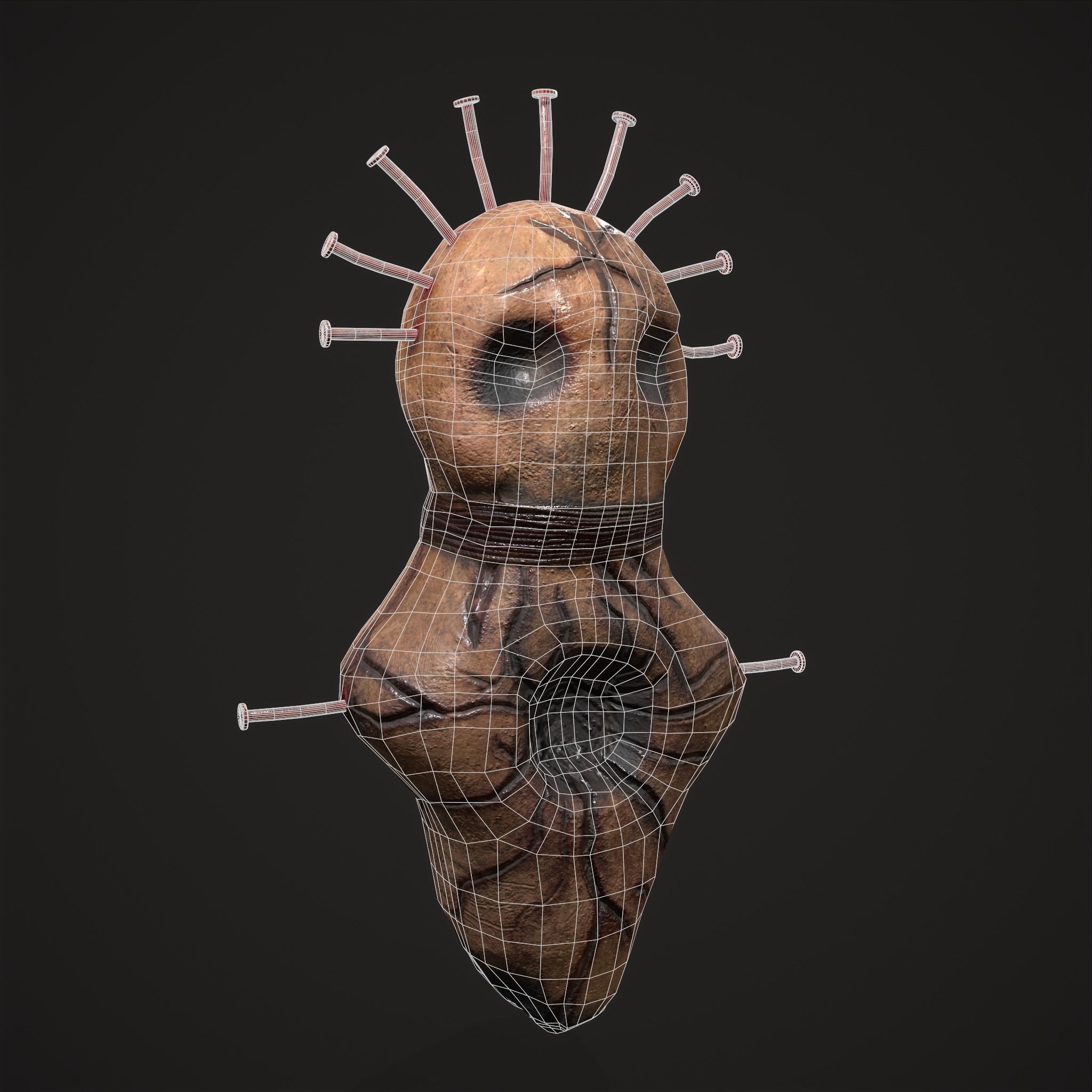 Creepy Doll Low-poly 3D model_2